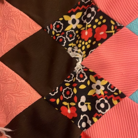 Patchwork Quilt Blanket Handmade Vintage - Picture 2 of 9